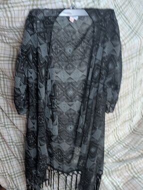 Lularoe Cover Up Shawl. Sheer With Tassels
